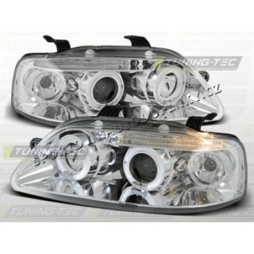 Chevrolet Aveo 2003-06 Predné číre svetlá Angel Eyes chróm (LPCT01)