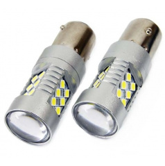 Žiarovky BA15S - 24 SMD LED biele 12 / 24V CAMBUSA (2 ks)