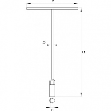 Klíč nástrčný 12 mm typ "T"