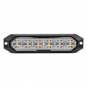 Výstražné ploché blikajúce svetlo 6x3W LED R65 R10 12V 24V