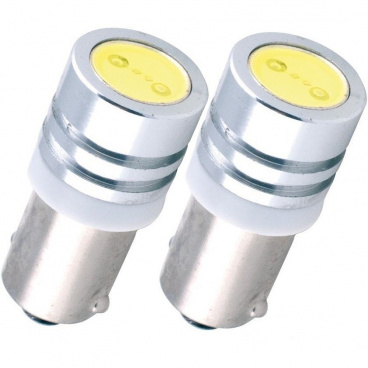 Žiarovka LED T10 303 CHIP 12V 1W biela bajonet 2 ks