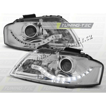 AUDI A3 (8P) 2003-08 Predné číre svetlá DAYLIGHT LED CHROME (LPAU53) AUDI A3 (8P) 2003-08 Predné číre svetlá DAYLIGHT LED CHROME (LPAU53)