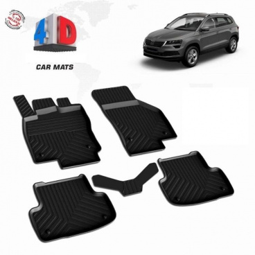 Gumový set 4D presných autokobercov Škoda Karoq vrátane krytu zadnej strednej časti Gumový set 4D presných autokobercov Škoda Karoq vrátane krytu zadnej strednej časti