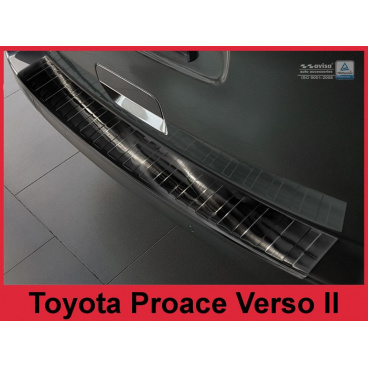 Nerez kryt- čierna ochrana prahu zadného nárazníka Toyota Proace Verso II 2016+