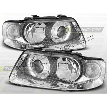 AUDI A3 (8L) 2000-03 Predné číre svetlá CHROME (LPAU07)