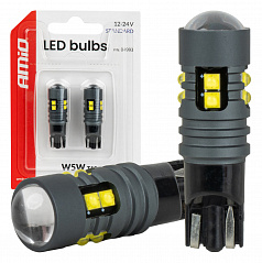 LED žiarovky STANDARD W5W T10 2525 10SMD biele 12V 24V