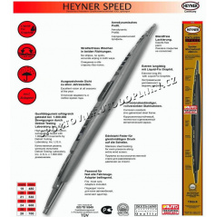 Nemecké kvalitné kovové stierače Heyner Speed s grafit britom a prítlakom (uchytenie na hák)