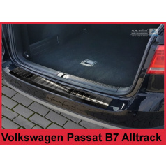 Nerez kryt čierna ochrana prahu zadného nárazníka Volkswagen Passat B7 Alltrack 2012-14