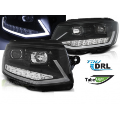 VW T6 2015- predné číre svetlá black tube light LED DRL (LPVWR0)