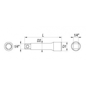 Nástavec 1/4" prodlužovací 152 mm