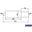 Sportovní výfuk TurboWorks 63/90 mm dlouhá kulatá koncovka se silencerem