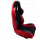 Športová polohovateľná sedačka A1 RACING farba červená / čierna 2 ks