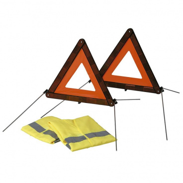 2ks trojuholník výstražný E4 + 2 ks výstražná vesta XL + obal 2ks trojuholník výstražný E4 + 2 ks výstražná vesta XL + obal
