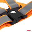 Oranžová reflexná vesta s reflexnými popruhmi