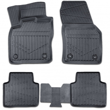 Gumový set 3D presných autokobercov Škoda Kodiaq 2017-24 vrátane krytu zadnej strednej časti Gumový set 3D presných autokobercov Škoda Kodiaq 2017-24 vrátane krytu zadnej strednej časti