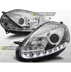 Fiat Grande Punto 2005-09 predné číra LED svetlá daylight chrome (LPFI05)