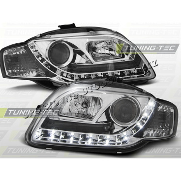 AUDI A4 (B7) 2004-08 Predné číre svetlá DAYLIGHT LED CHROME (LPAU41)