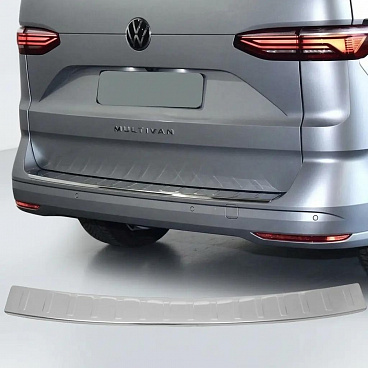 Nerez leštený kryt hornej hrany zadného nárazníka VW T7 Multivan 2021+ Nerez leštený kryt hornej hrany zadného nárazníka VW T7 Multivan 2021+