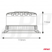 Výstražná blikajúca majáková lampa LED W28B 12V 24V AMIO-04106