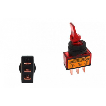 Prepínač Toggle Led Červená