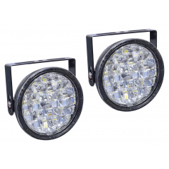 Svetlá pre denné svietenie 2x18 led, priemer - hĺbka 90x36 mm