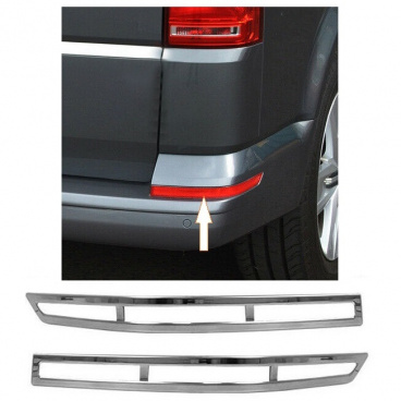 Nerez rámčeky spodných zadných odraziek Omtec VW Transporter T6 Nerez rámčeky spodných zadných odraziek Omtec VW Transporter T6