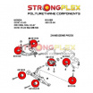 Honda CRX 1992-97 Strongflex Šport zostava silentblokov len pre prednú nápravu 14 ks