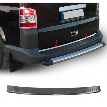 Nerez brúsený čierny kryt zadného nárazníka VW T5 Nerez brúsený čierny kryt zadného nárazníka VW T5