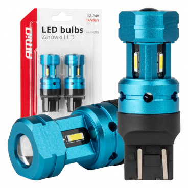 LED žiarovky CANBUS T20 7443 W21/5W 4SMD 1860 Biela 12V 24V