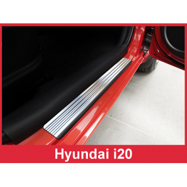 Nerez ochranné lišty prahu dverí 2ks Hyundai i20 2009-16
