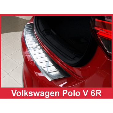 Nerez kryt ochrana prahu zadného nárazníka Volkswagen Polo V 6R 2009-14