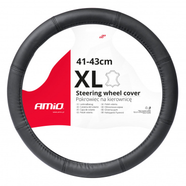 Kožený poťah na volant automobilu XL 41-43cm SWC-48-XL